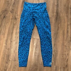 Bombshell Blue Leopard Print Leggings